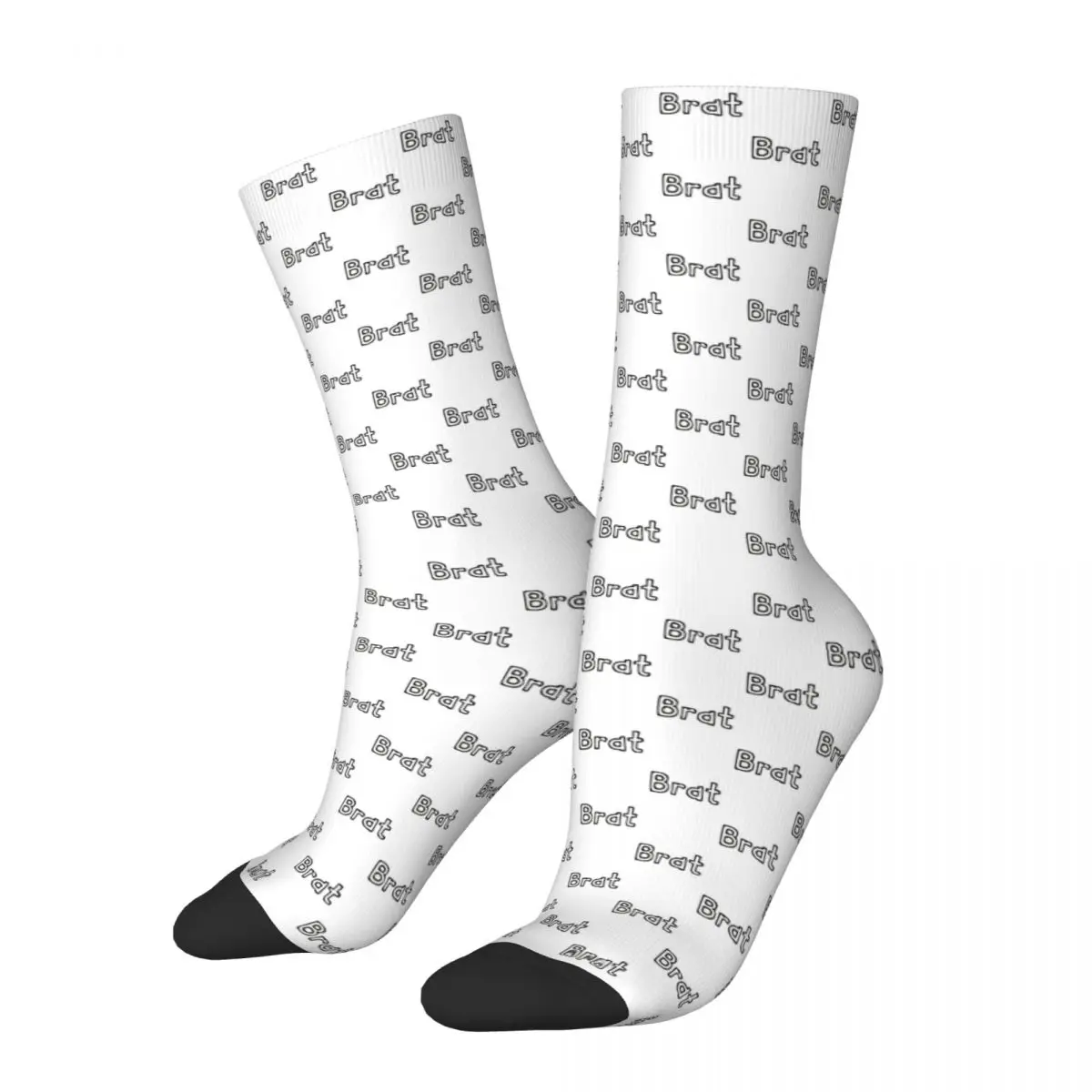 Charli XCX Brat Album Socks Casual Stockings Autumn Anti-Slip Couple Socks Warm Soft Design Outdoor Socks