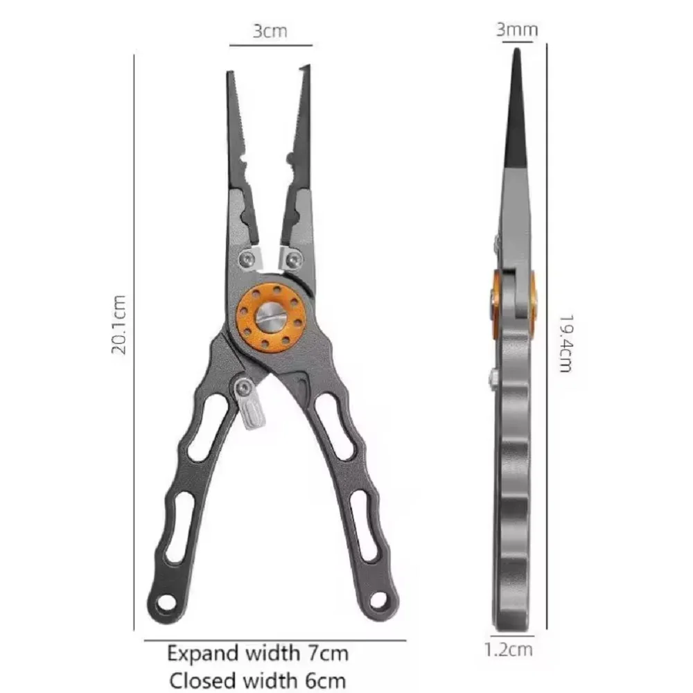 Multi-functional Spinning Casting Fish Lip Grabber Fishing Equipment Tool 3Pcs Aluminum Alloy Lure Pliers Fish Controller Set