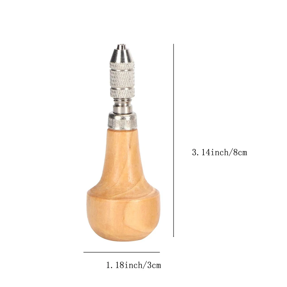 دبوس ملزمة مقبض خشبي للمثقاب ، شكل كمثرى ، مقبض حفار ، إعداد حجر ، إصلاح حطامة ، 3 مجموعات