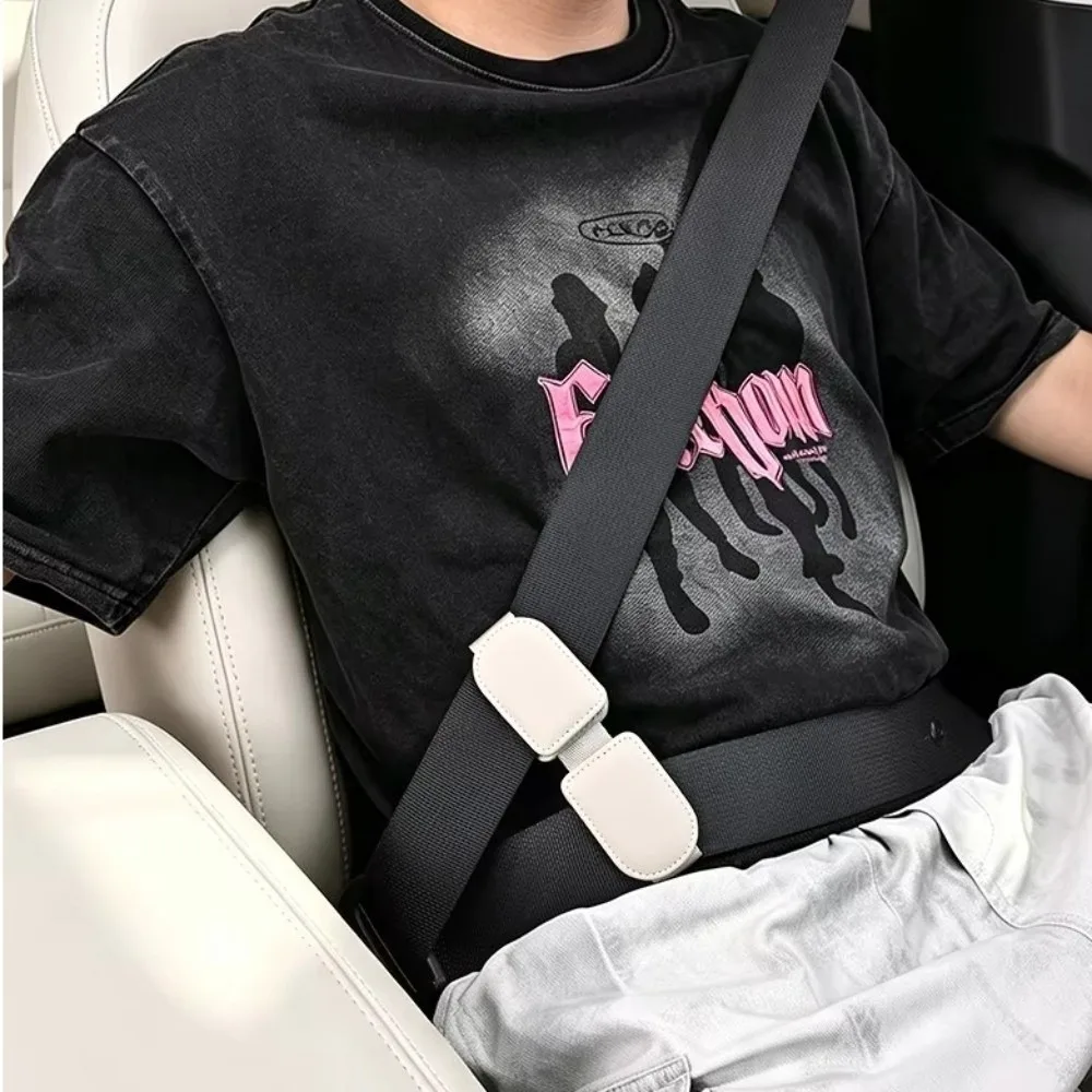 Comfort Microfiber Leather Belt Limiter Adjustable Fit Anti Tight Belt Extender Dual Magnetic Easy Install Seat Clip Belt Fixing