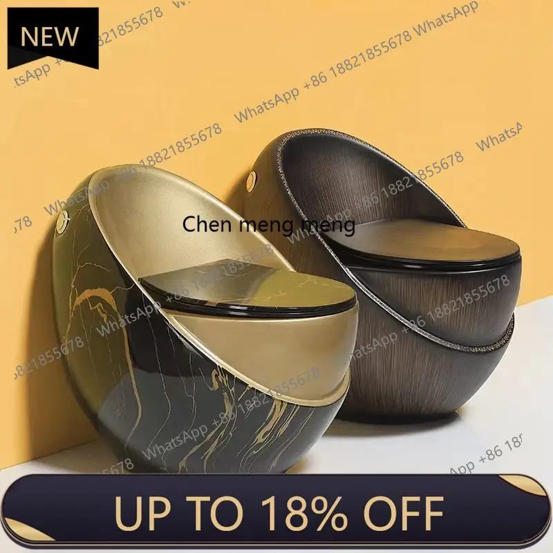 

Household bathroom Egg-shaped toilet Large diameter siphon deodorant and antifreeze toilet