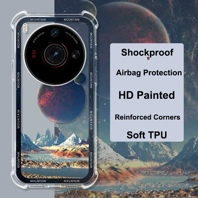 For ZTE Nubia Z50S Pro Reinforced Corners Soft TPU Shockproof Airbag Case For Nubia Z50SPro HD Painted Cover Z50 Z60 Ultra 5G