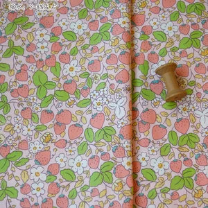Baumwoll -Twill -Nähstoff, grün rosa Erdbeere, Kleid machen, Kinderkleidung, Kleidung, handgefertigt, DIY, 160x50 cm 12 Hauptverkaufs Strawberry Stoff - №10