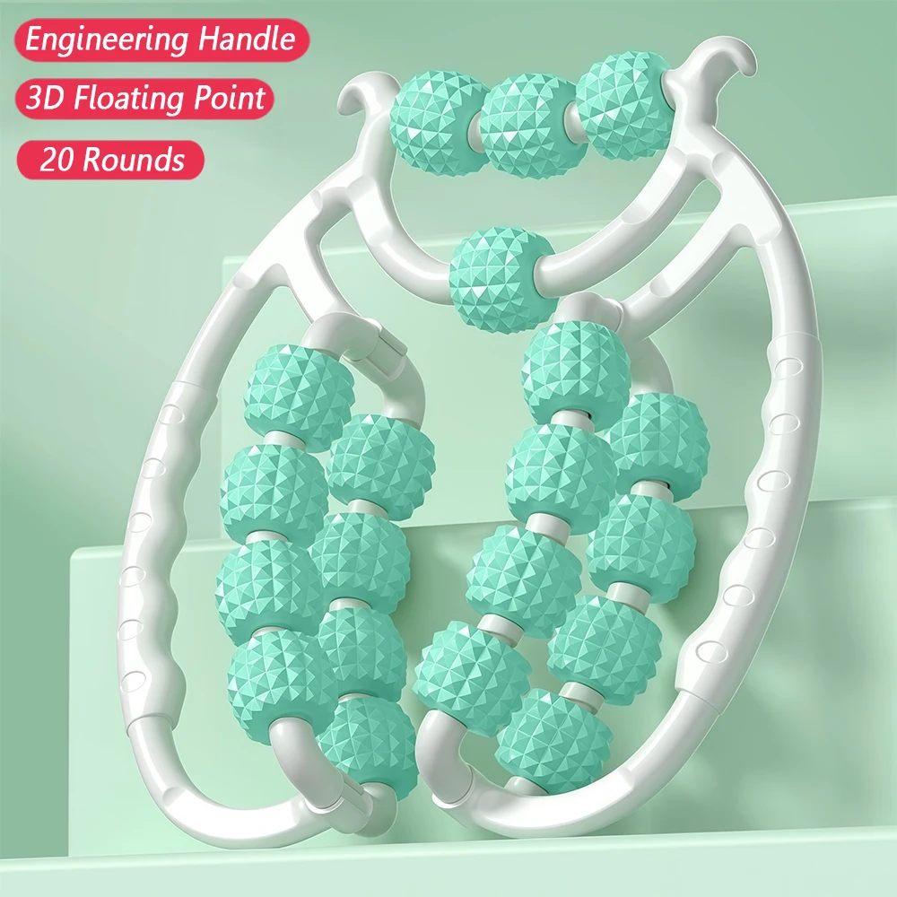 1Pcs Massage Roller Anti-cellulite Massager Leg Slimming Roller Yoga Training Device U-shaped Pilates Muscle Relaxation Roller