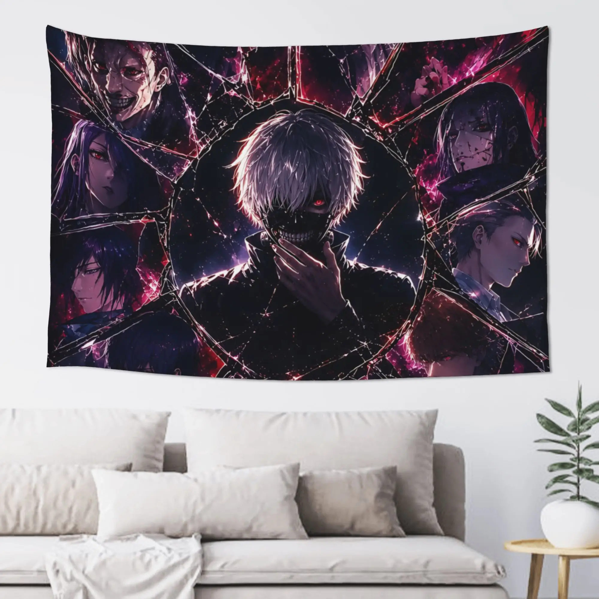 Halloween Tokyo Ghoul Kaneki Cutecore Tapestry Room decoration  Home Decoration Tapestry Decor Accessories Cute Room Decor