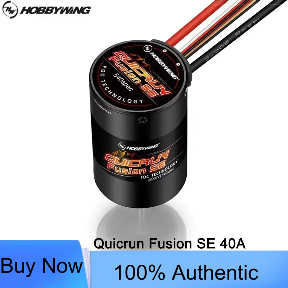 Hobbywing Quicrun Fusion SE 40A Brushless Motor Combo 1200KV 1800KV Waterproof ESC 1/10 1/8 RC Crawler Car Truck Axial SCX10