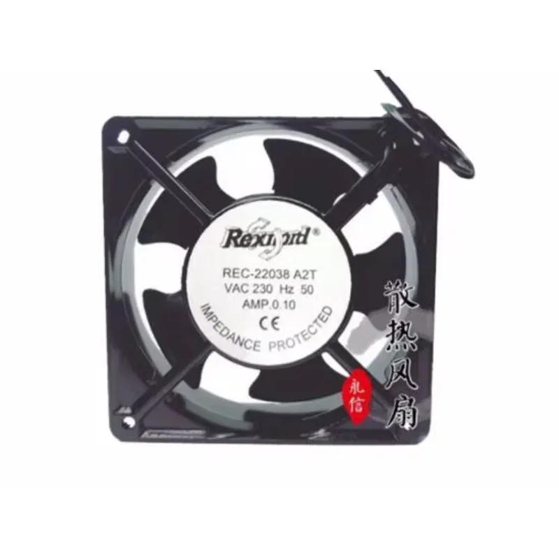 

Rexnord REC-22038 AC 230V 0.10A 120x120x38mm 2-Wire Server Cooling Fan