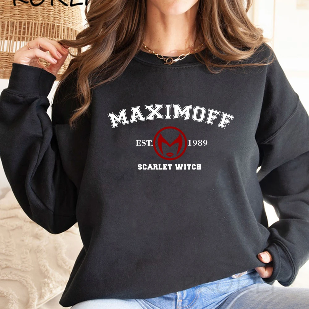 Wanda Maximoff 1989 Sweatshirt TV Series Hoodie Women Long Sleeve Sweatshirt Streetwear Pullover Superhero Hoodies Women Clothes