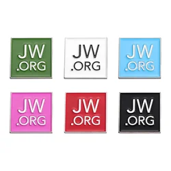 JW.ORG Icon Collect Brooch Enamel Pins Custom Creativity Squares Simple Patter Brooches Decor Backpack Lapel Badges Jewelry Gift
