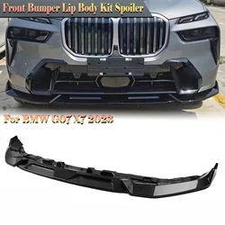 For BMW G07 X7 LCI M Sport 23-25 Front Bumper Spoiler Lip Gloss Black/Carbon Fiber Look Lower Diffuser Protector Blade Splitter