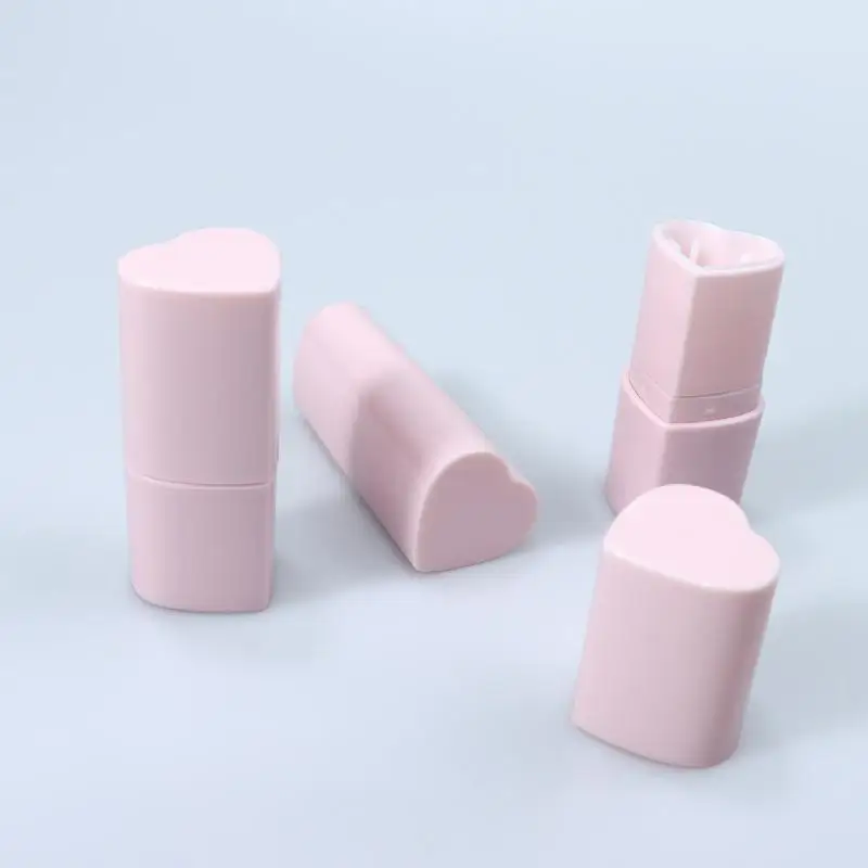 1 Stück leere Lippenstifthülsen in Herzform, glatte Oberfläche, robustes Kunststoffmaterial, ideal für DIY-Lippenbalsam-Bastelprojekte. – Detail 8