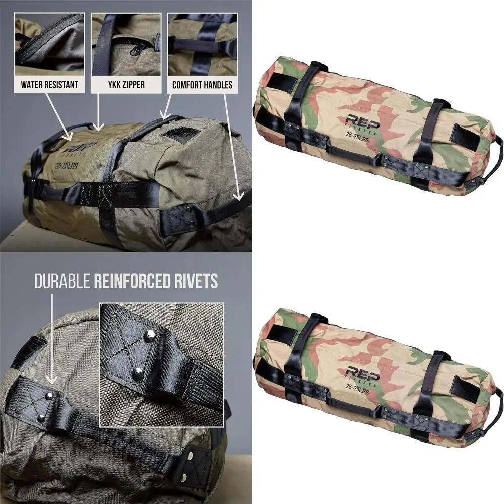 

REP Fitness Sandbags - Heavy Duty Workout Sandbags for Training, Cross-Training Workouts, Fitness, Exercise and Military Conditi