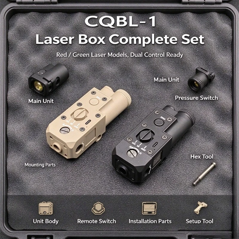 CQBL-1 Red Green Beam Indicator Accessory, Durable 20mm Rail Hobby Display Ornament