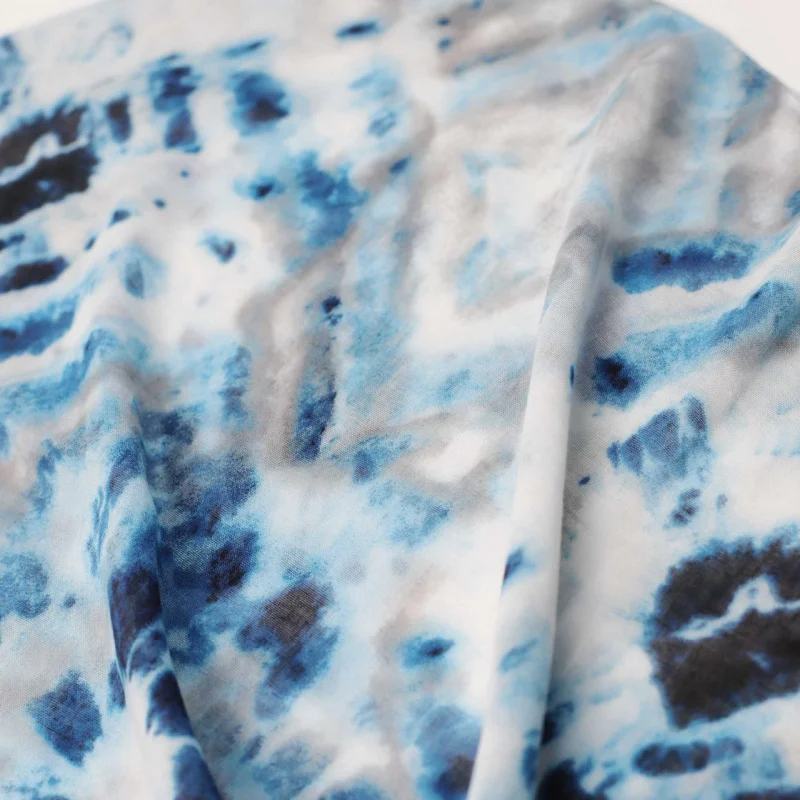 

Выдающийся синий заводской шарф с принтом тай-дай, дорожная шаль, модная универсальная мода