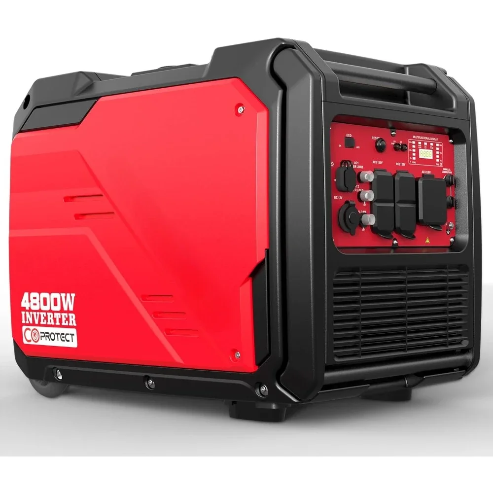 4800 Watt Super Quiet RV-Ready Portable Inverter Generator, Portable Generators Gas Powered with CO Sensor, Generator