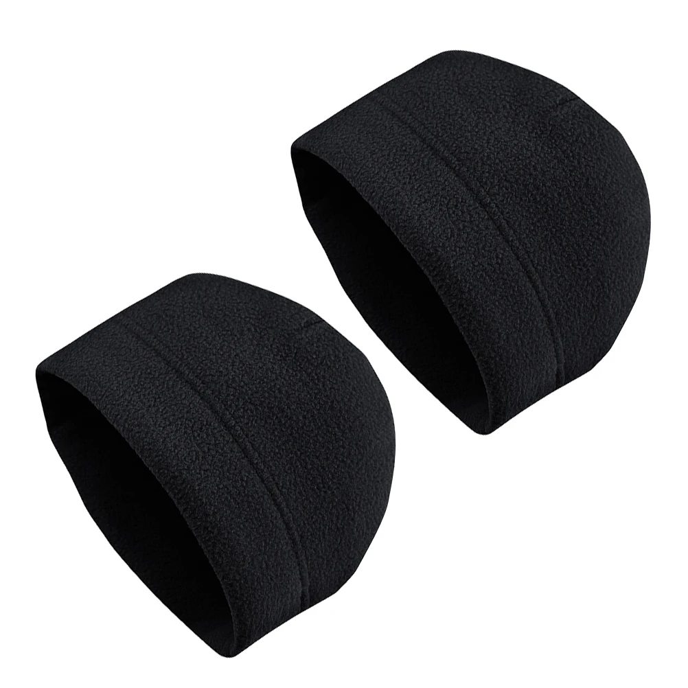 

2Pcs Windproof Warm Cap Outdoor Riding Skiing Earmuffs Thickening Fleece Hat Black Women Men Warm Cap Skiing Hat