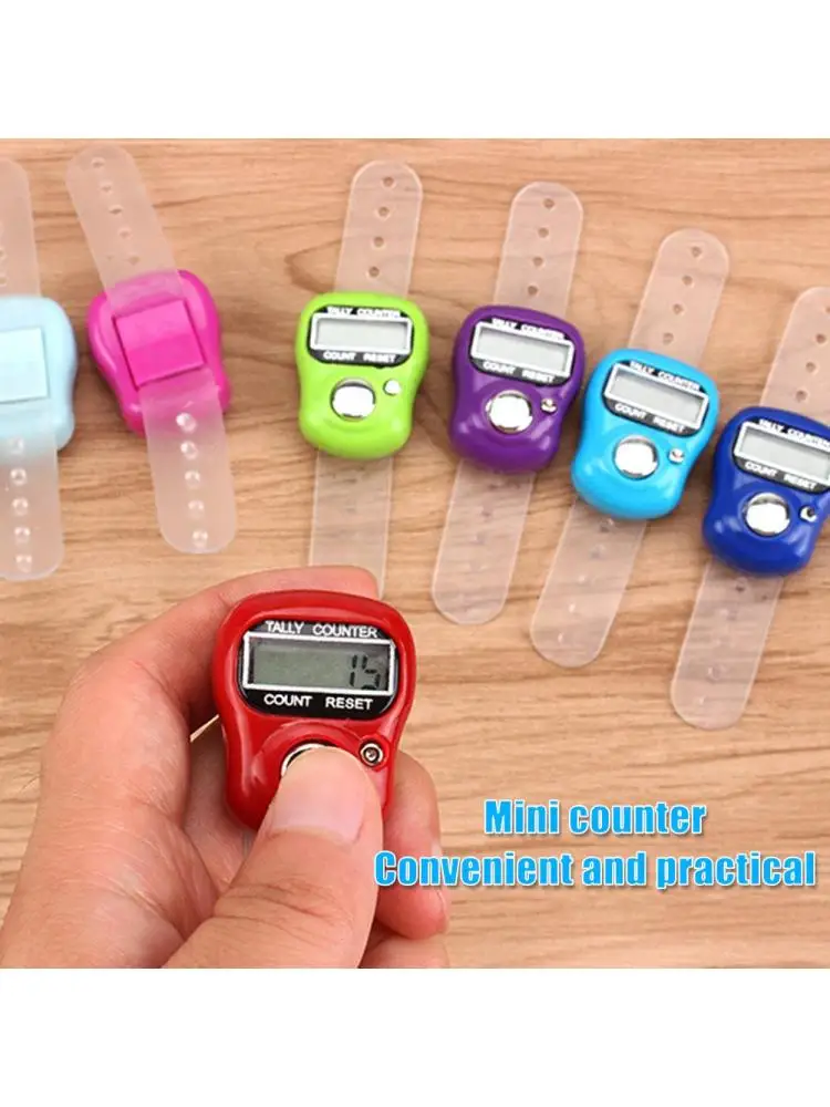 0-99999 Vingerteller Ring 5 Digitale LED Elektronische Handheld Telapparaat Clicker Teller met Islamitische Tasbih Kraal 1-10 STUKS - afbeelding 2