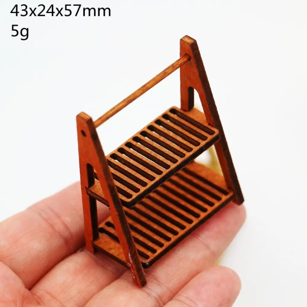 Double Layer Dollhouse Miniature New 43*24*57mm 2 Colors Flower Stand Accessory Dollhouse Decoration
