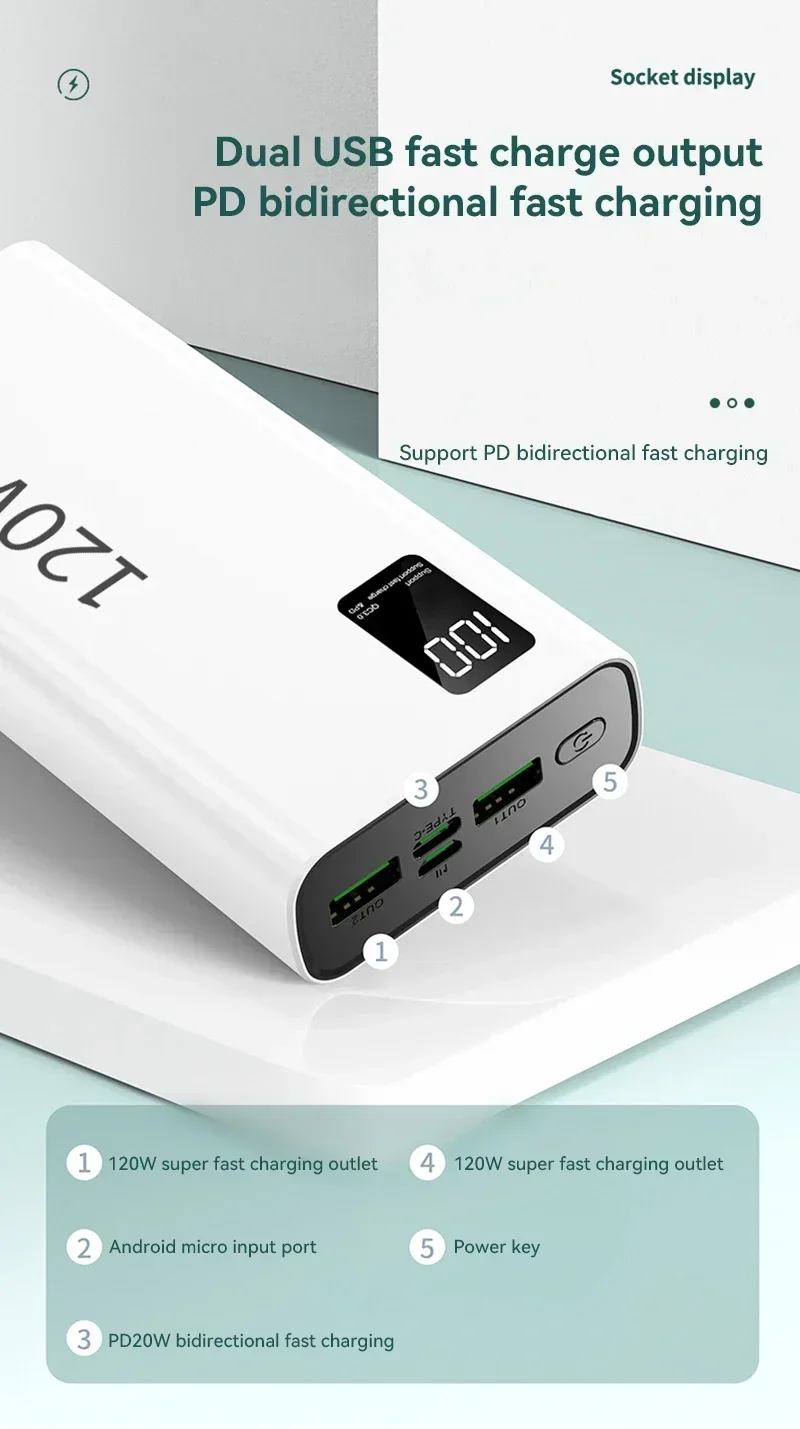 ROMOSS 500000mAh Power Bank Super Fast Charging Large Capacity External Battery Charging Powerbank for All Mobile Phones - view 4