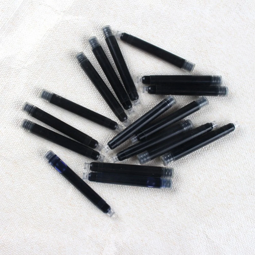 

10Pcs Quick Drying Fountain Pen Refills Black Blue Ink Archival Safe Universal Standard Cartridge Ink Pen Refills