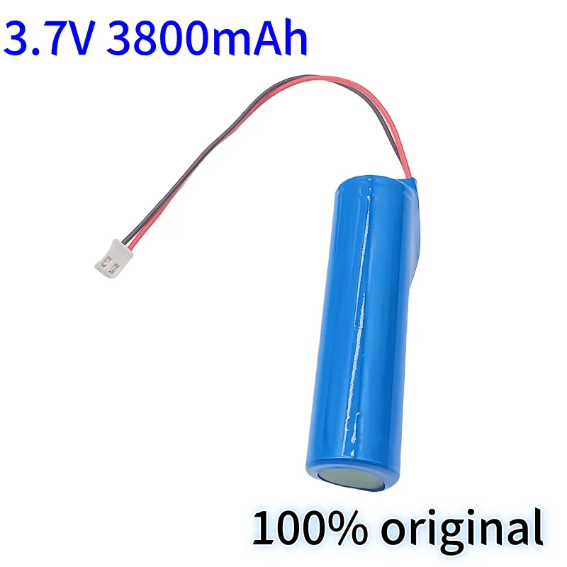 리튬 이온 충전식 배터리, 교체 소켓 포함, 비상 조명, lpega 18650, xh2.54 라인, 3.7V, 3800mAh