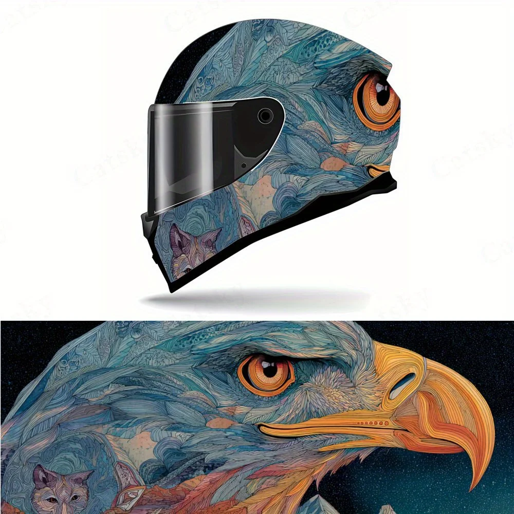 

Classic Eagle Motorcycle Helmet Protective Sticker, Motorcycle Helmet Exterior Decorative Accessory, Waterproof & Self-adhesive