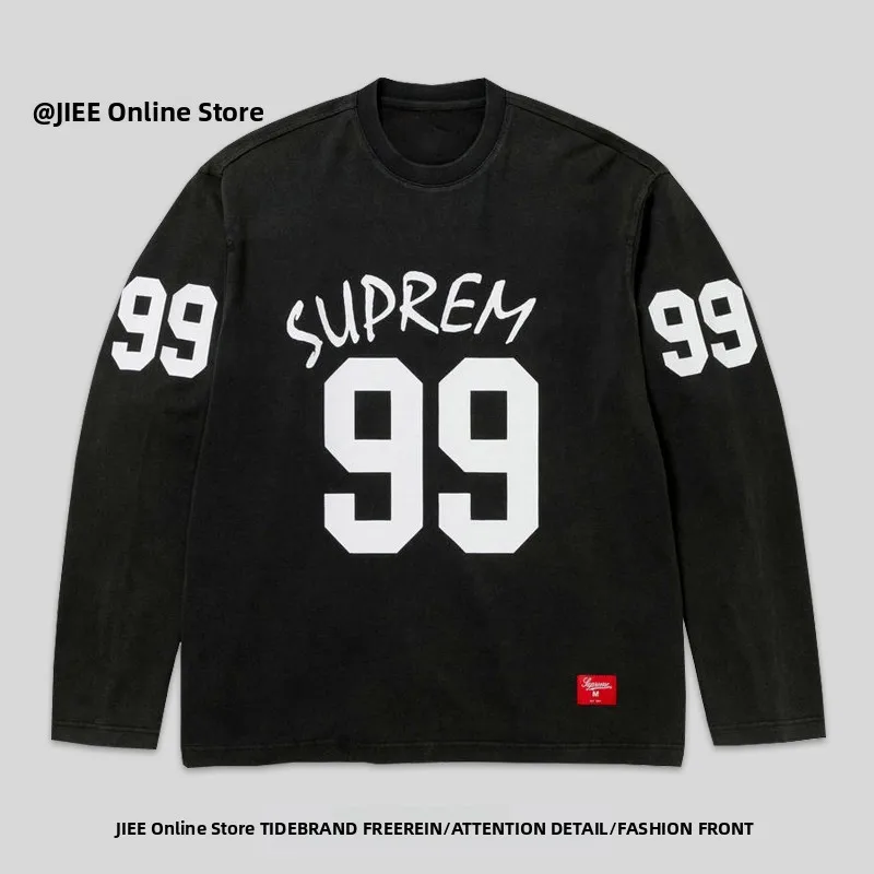 Heavyweight 280g Pure Cotton Long Sleeve T-Shirt Unisex Loose Base Layer Shirt for Teens And Students Versatile Casual Top