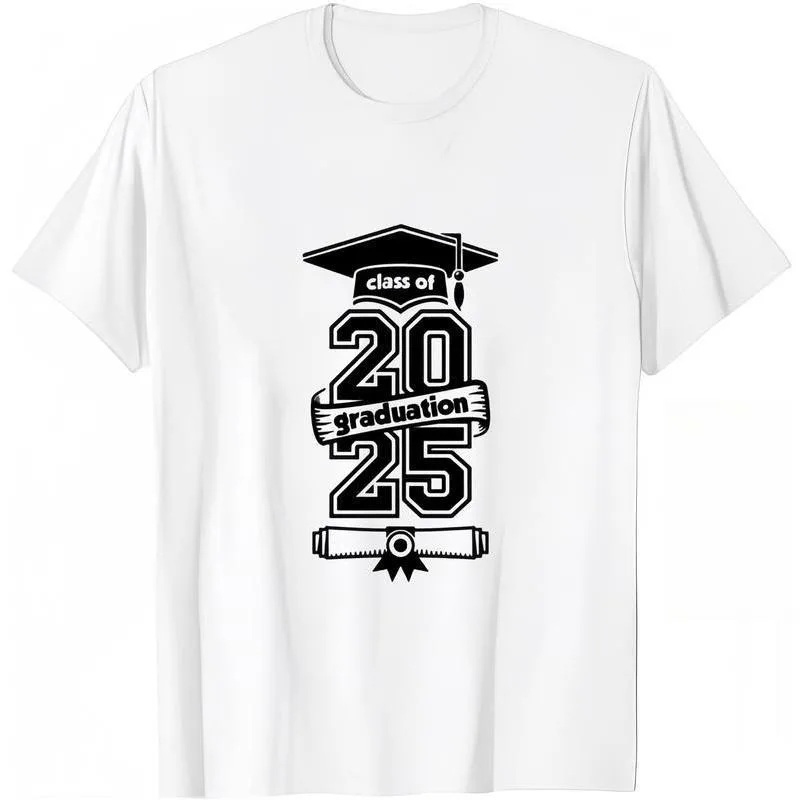 

Class of 2025 Graduation T-Shirt Men Women Senior Graphic Tee Gift for High School College Graduate Summer Casual Outfit