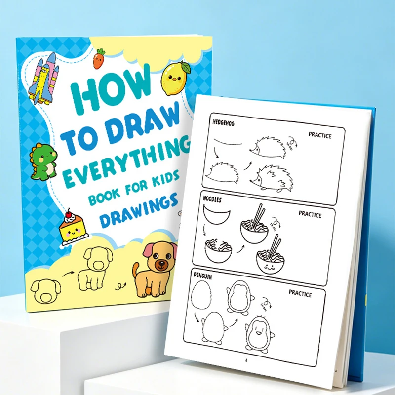 

Kids Step by Step Drawing Book Cartoon Simple Sketch Tutorial Book Children Easy Pattern Decomposition Graffiti Coloring Book
