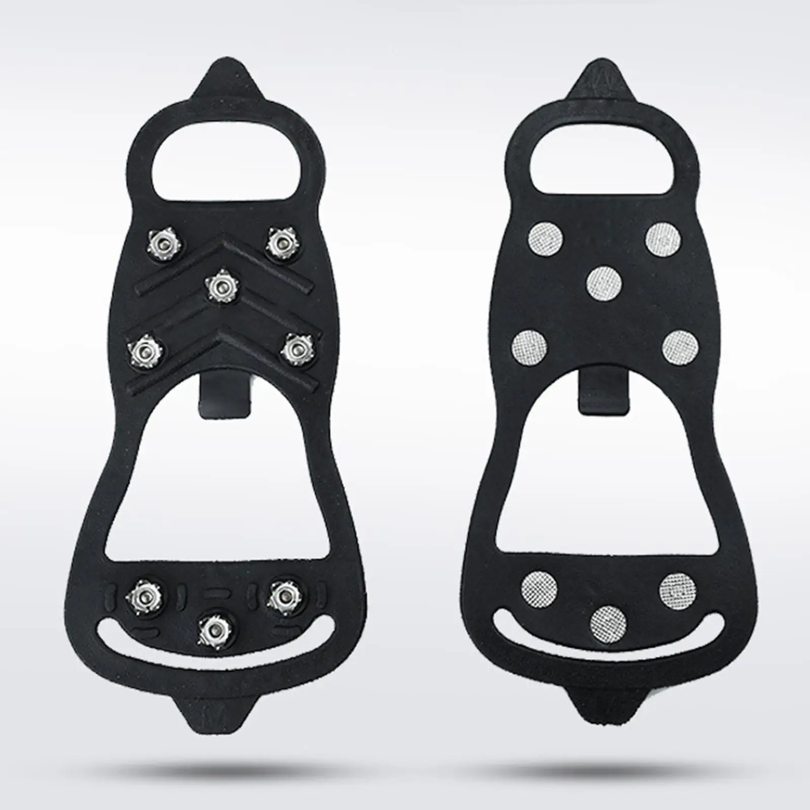 مقابض أحذية الأشرطة الجليدية مع 8 مرابط أغطية أحذية غير قابلة للانزلاق للمشي على الثلج والجليد والمشي لمسافات طويلة في الهواء الطلق #5