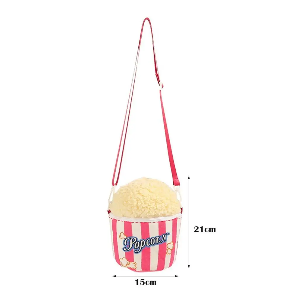 Cute Vintage Popcorn Bucket Bag Portable Casual Small Popcorn Sling Bag Adjustable Strap Versatile Coin Purse image 6