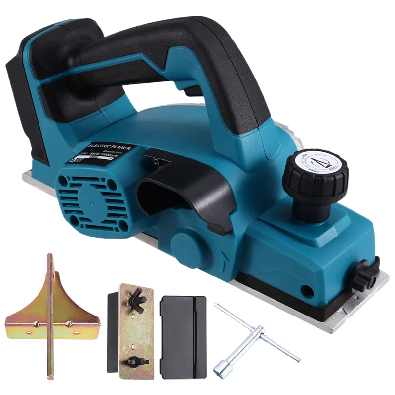 【Flash Sale】 Untuk Alat Pertukangan Genggam Bertenaga Baterai Lithium Isi Ulang 18V, Planer Listrik Tanpa Kabel Tanpa Sikat