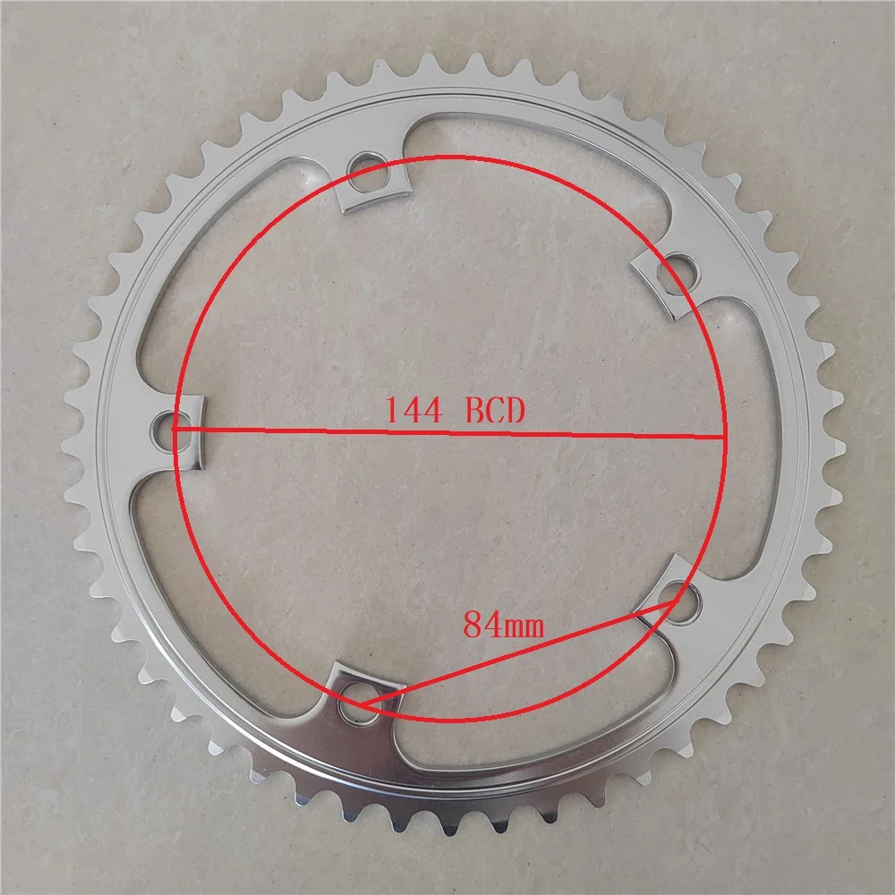 

144BCD 49T Звездочка для гусеничного велосипеда, односкоростная велосипедная цепь с фиксированной передачей, колесо с ЧПУ, алюминиевый сплав 7075-T6