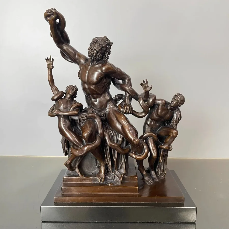 Bronze Laocoon and His Sons Statue Famous Replica Sculpture Ancient Greek Classical Art Villa Home Decor