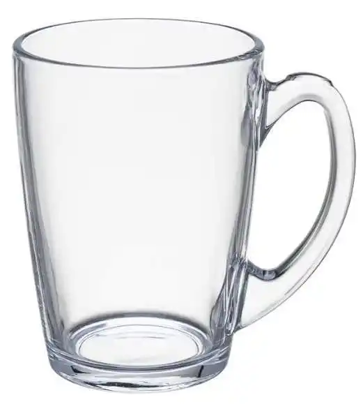 330ml glas met oor gladde transparante koffiethee