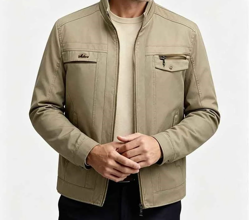 2026 Autumn Casual Jacket Men's Jacket Stand Up Collar Jacket Fashionable
