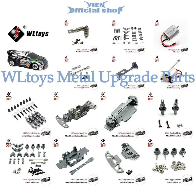 

WLtoys 1/28 K989 284161 284010 284131 K969 K929 K939 Радиоуправляемые автомобильные детали Металлическая модернизация тяги Рулевая чашка и т. д. Автомобильные аксессуары