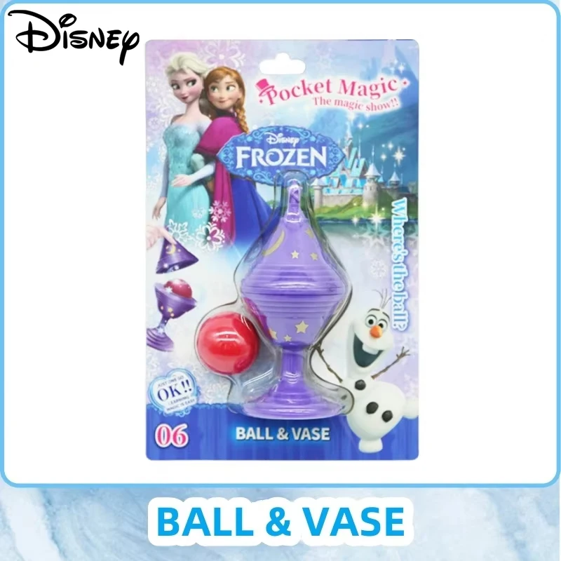 

Disney Magic Tricks FROZEN Elsa Cartoon Ball And Vase Set Magical Props Tricks Disappearing Ball Vase Funny Toy For Kids Gift