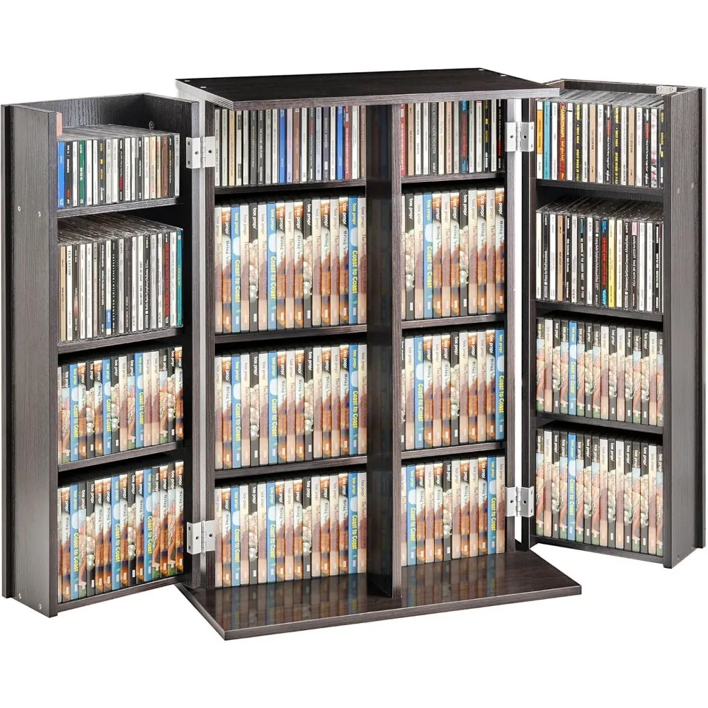 

Media Storage Cabinet, DVD Cabinet with Doors and Shelves, CD Storage, Adjustable DVD Shelf, Protects & Organizes Music, M