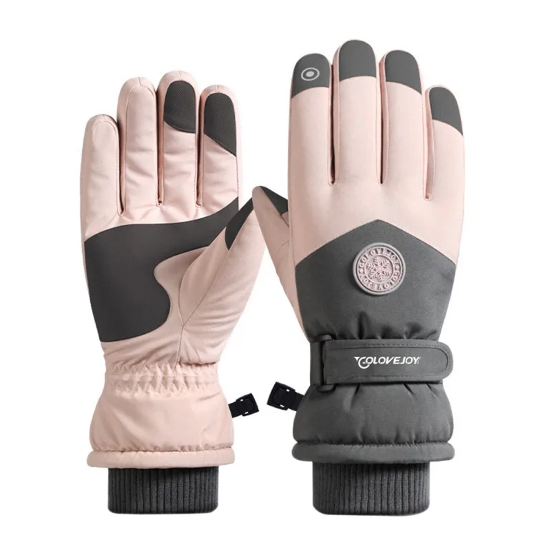 Ski Gloves Touch Screen Anti-Slip Waterproof Gloves Outdoor Sports Riding Warm Gloves Bicycle Racing Gloves