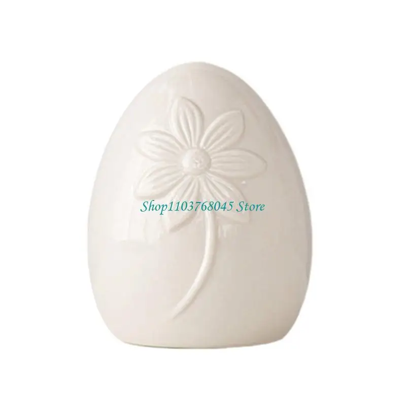 R53F Ceramic Easter Eggs Ornamentation Perfect For Festival Setting Timelessly Table Centerpieces Artistic Homes Decoration