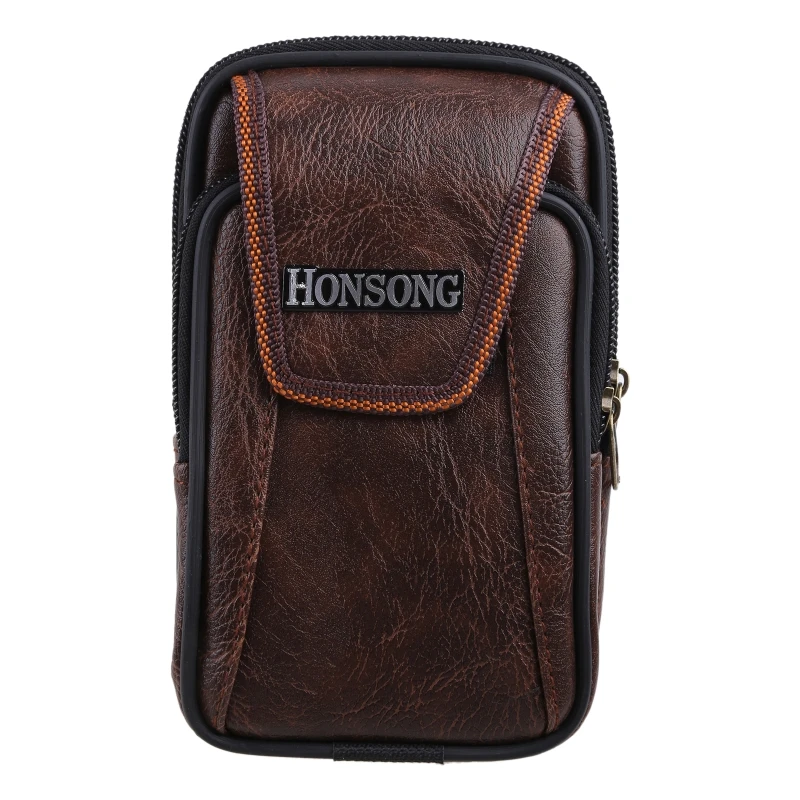 taille en cuir Vintage pour hommes, pochette téléphone multifonction, ceinture Sport, ceinture hanche, étui à