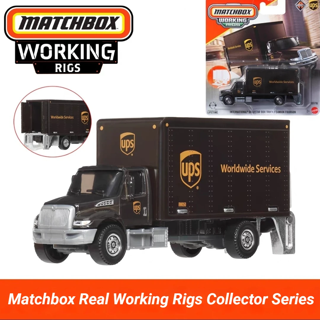 

Mattel Matchbox Car Working Rigs Diecast 1/64 Toys Boys Toys Road Grader Crop Sprayer Truck Van Vehicles Models Gift In Stock