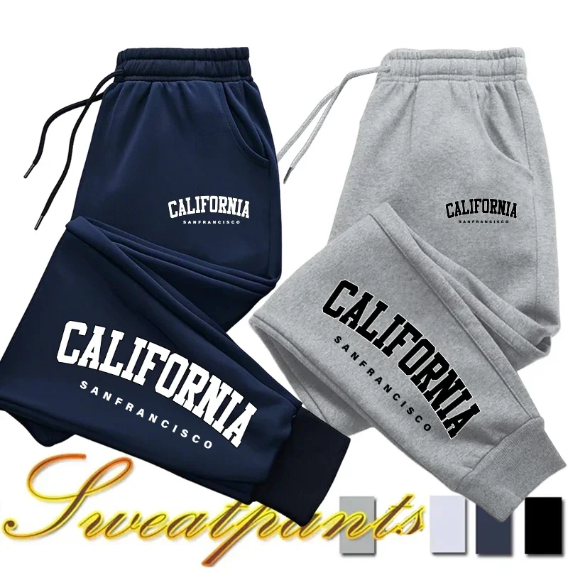 Hot Sales Mens Sweatpants Printing Casual Pants Outdoor Gym Sports Jogging Pants Autumn Winter Man Trousers Fitness Sportswear