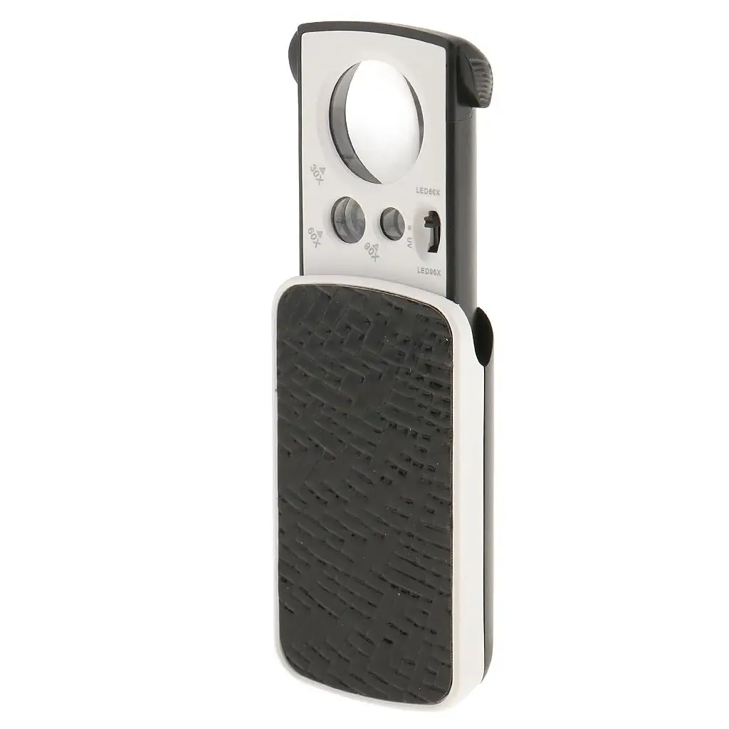 Handheld Illuminated Jewelry Magnifier Slide Out Pocket Tool for Jeweler Supplies and Professional Inspection