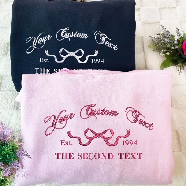 Custom Embroidered Sorority Girls Trip Sweatshirt Personalized Embroidery Custom Text Sweatshirt College Sorority Crewnecks Top