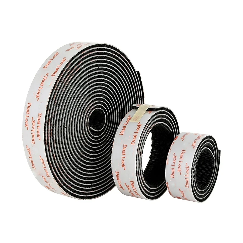 3551 Reclosable Fastener Black Type 400 Self Adhesive Dual Lock Fabric Tape 25.4MM