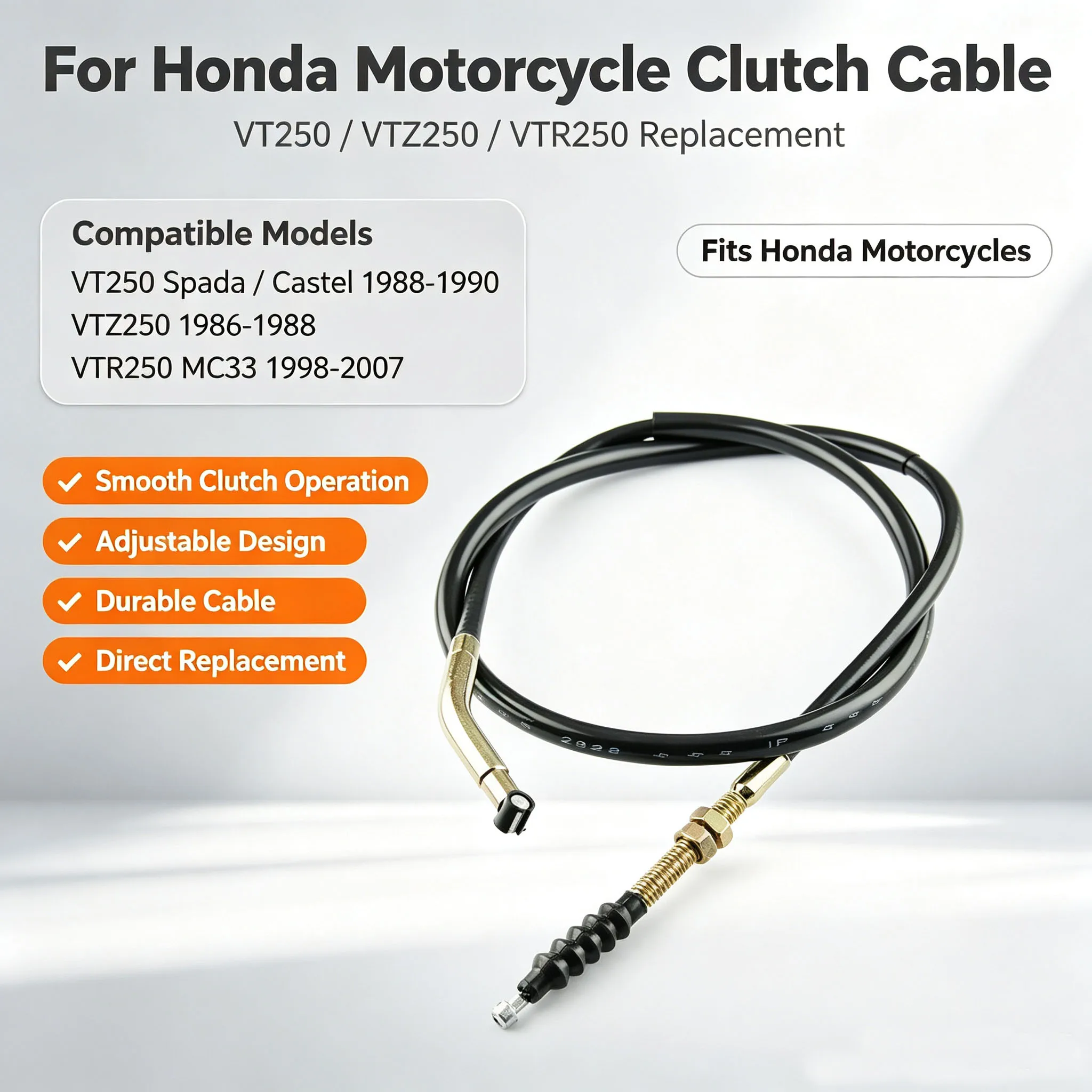 Motorcycle Clutch Cable for Honda VT250 Spada/Castel VT 250 1988-1990 VTZ250 VTZ 250 1986-1988 VTR 250 VTR250 MC33