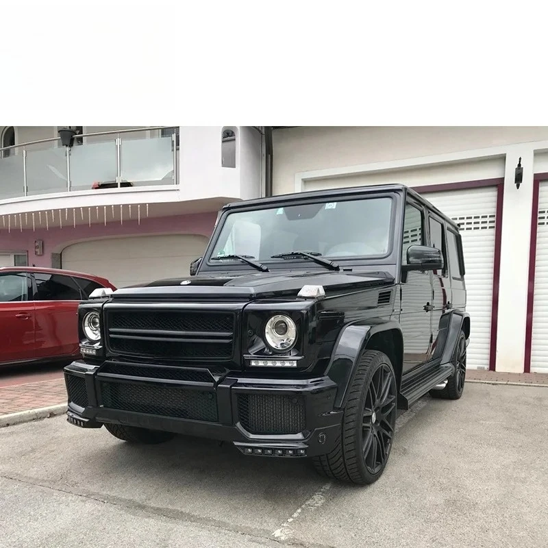 

G Class W463 G63 Silver Lights of B Style Car Front Lip 2017~2018 Year W463 G63 Car Front Lips Silver Lights Lamps