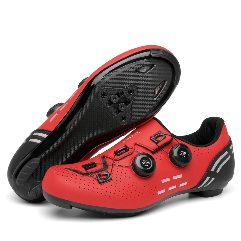 Fotografia 6: Sapatos de Ciclismo Unissex SPD para Corrida em Estrada, Resistentes ao Desgaste, Sapatos Esportivos MTB Off-Road Antiderrapantes, Com Cravos, Alta Qualidade